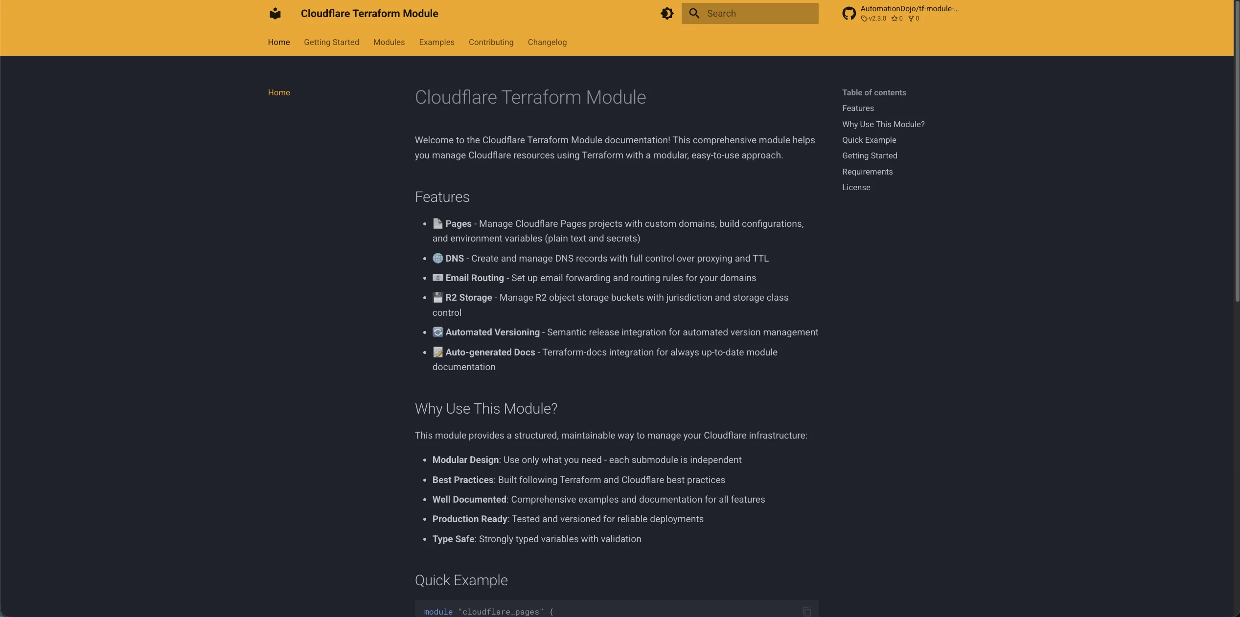 Cloudflare Terraform Module