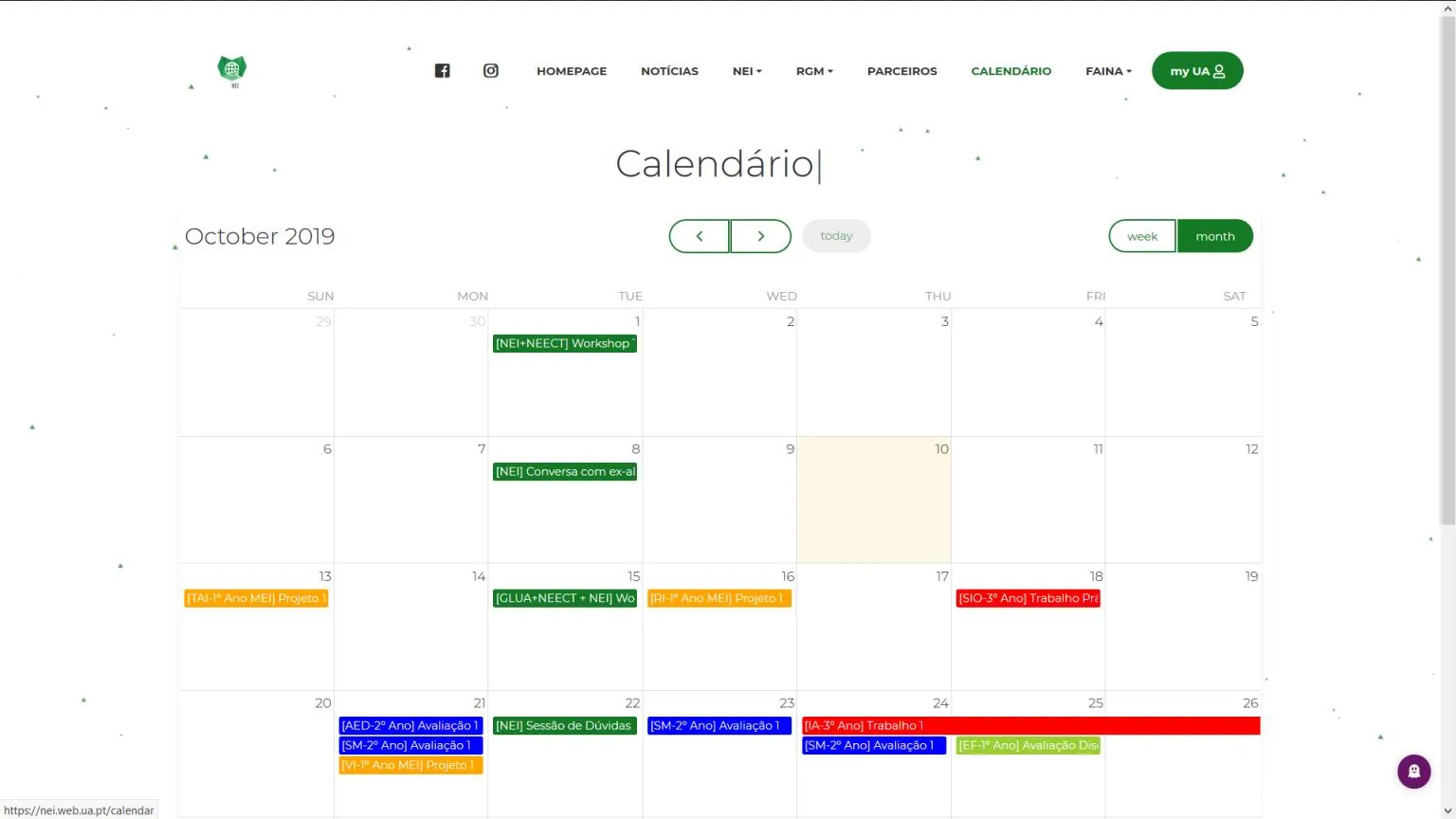 Calendar Interface